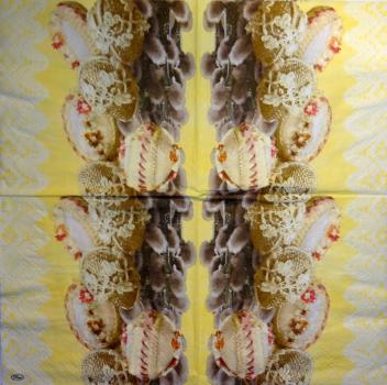 093 Eggs,  Easter Eggs - 3 ply (yellow) - Paw